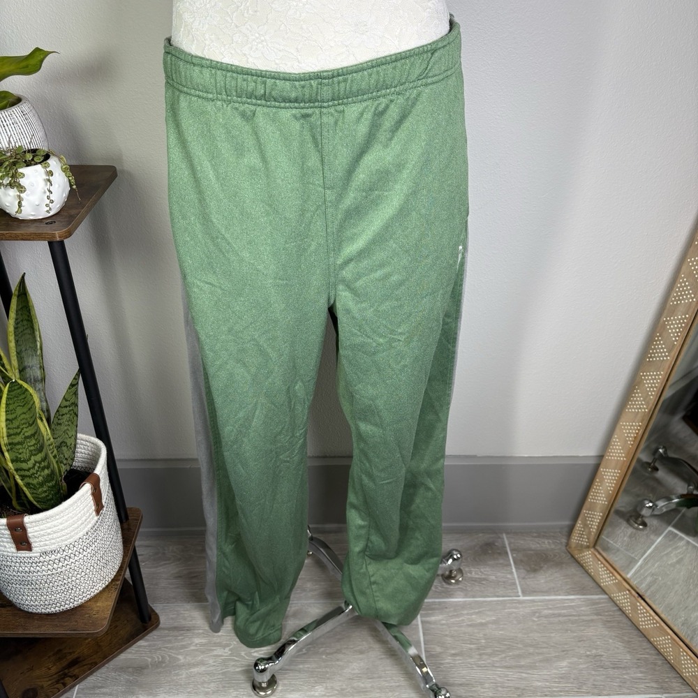 Vintage Puma Womens L Green Track Pants Sporty Gorpcore Side Stripe Y2K